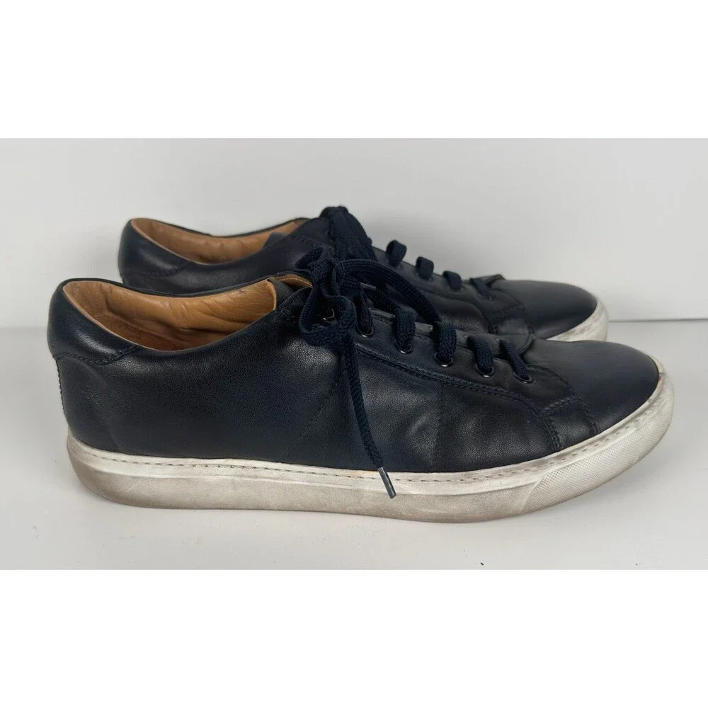 To Boot New York Dark Navy Leather Colton Lace Up Men's Sneakers Size US 10.5